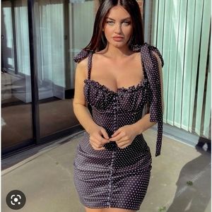 House of cb Paloma polka dot mini dress